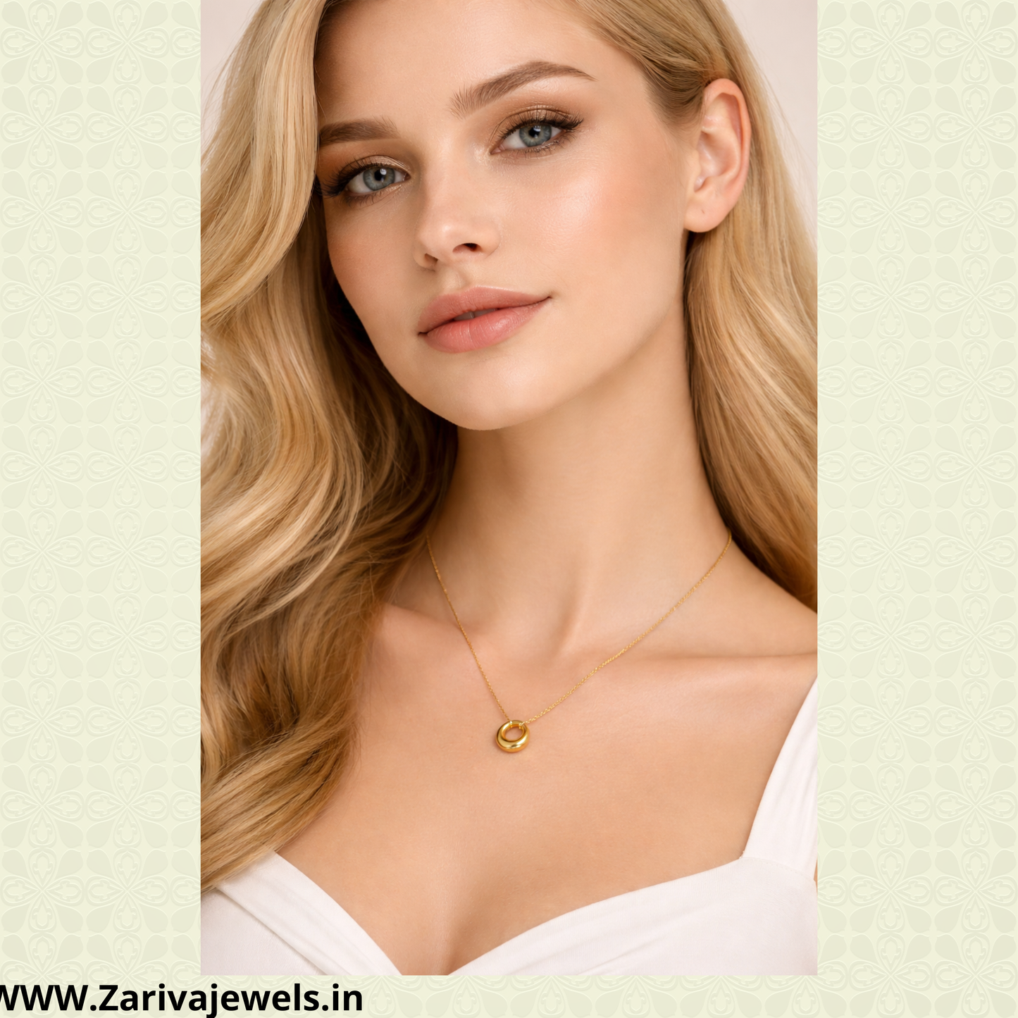 Aurelia Orbit Gold Pendant Necklace lifestyle