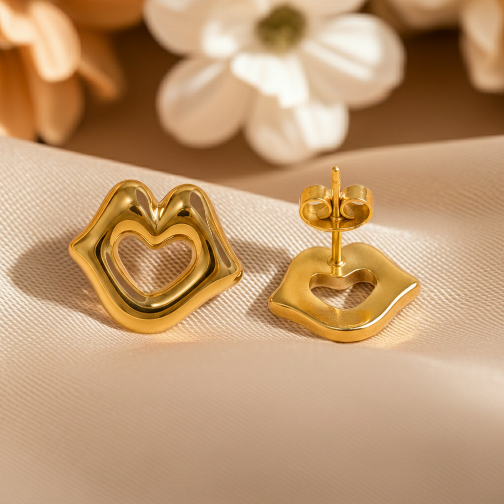 Amara Heart Luxe Stud Earrings