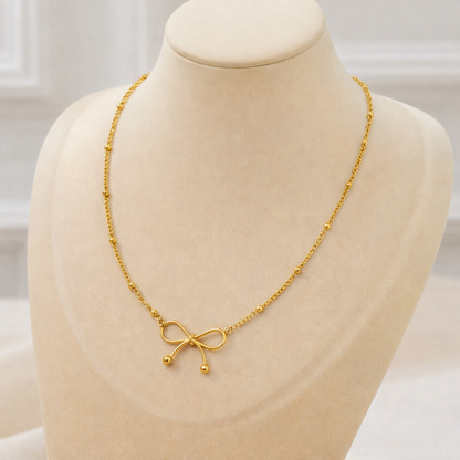 Aurelle Bow Necklace – Zariva