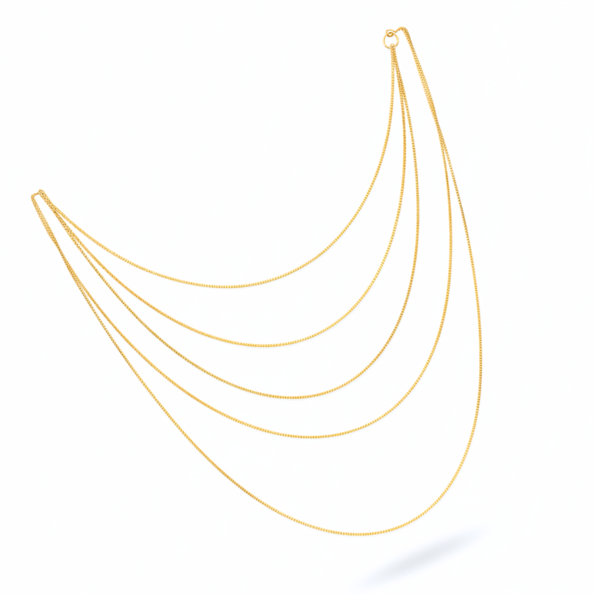 Aurelia Four Layer Gold Necklace front view for women