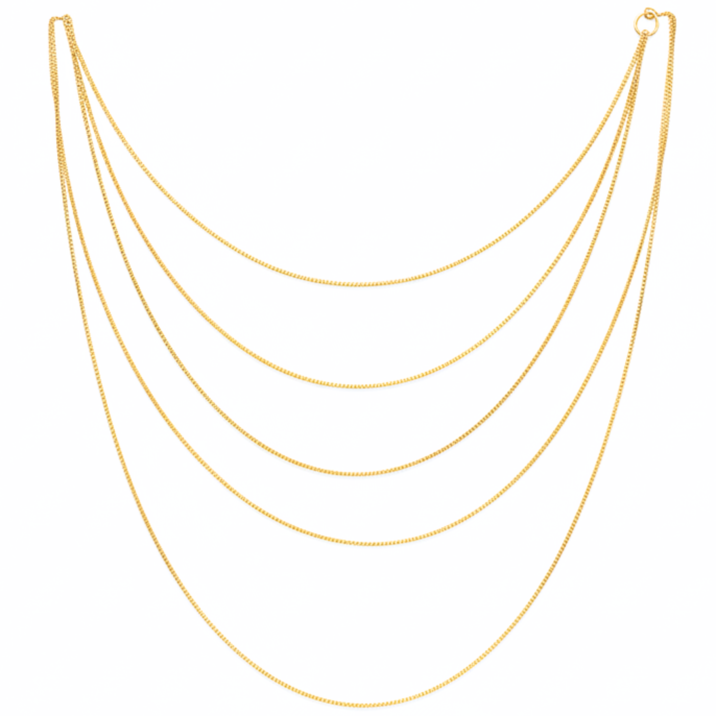 Aurelia Four Layer Gold Necklace closure