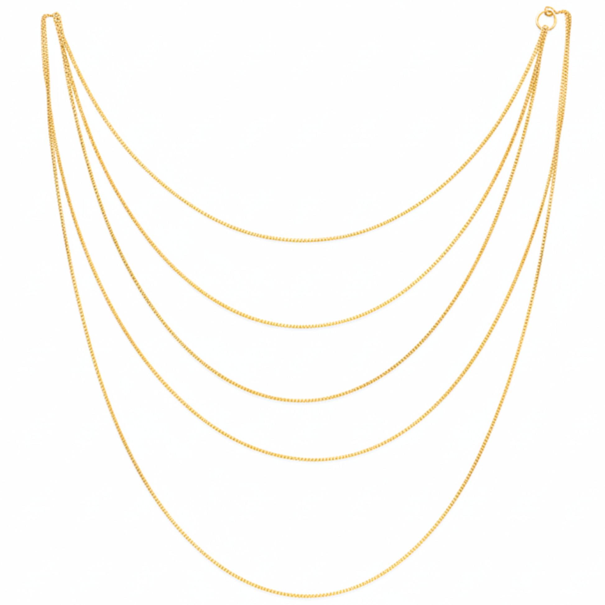 Aurelia Four Layer Gold Necklace closure