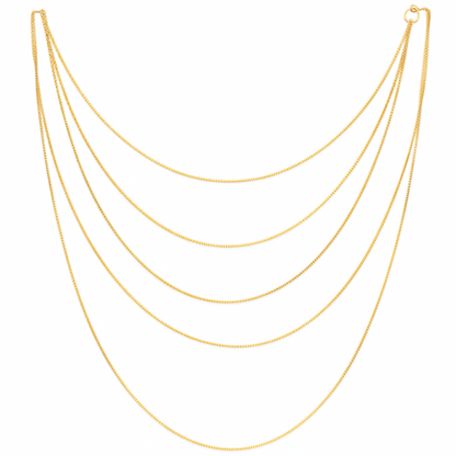 Aurelia Four Layer Gold Necklace closure