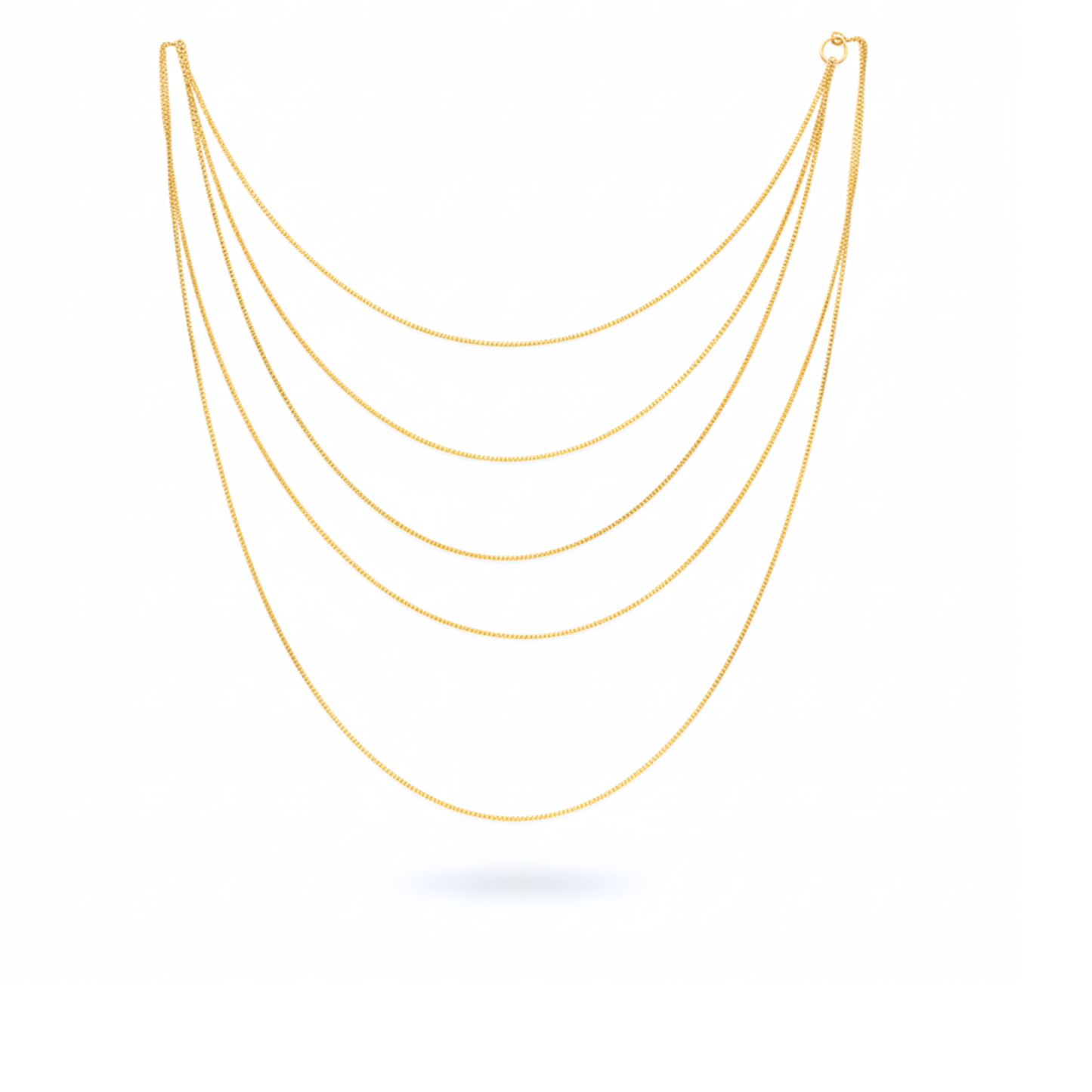 Aurelia Four Layer Gold Necklace front view for women