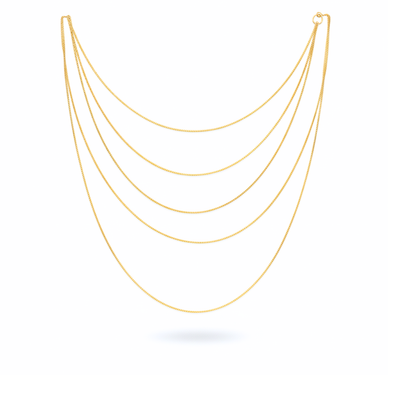 Aurelia Four Layer Gold Necklace front view for women
