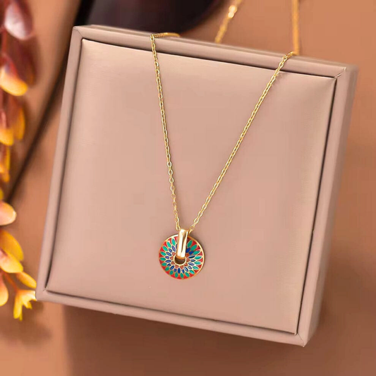 Aurelia Boho Mandala Multicolor Necklace – Zariva
