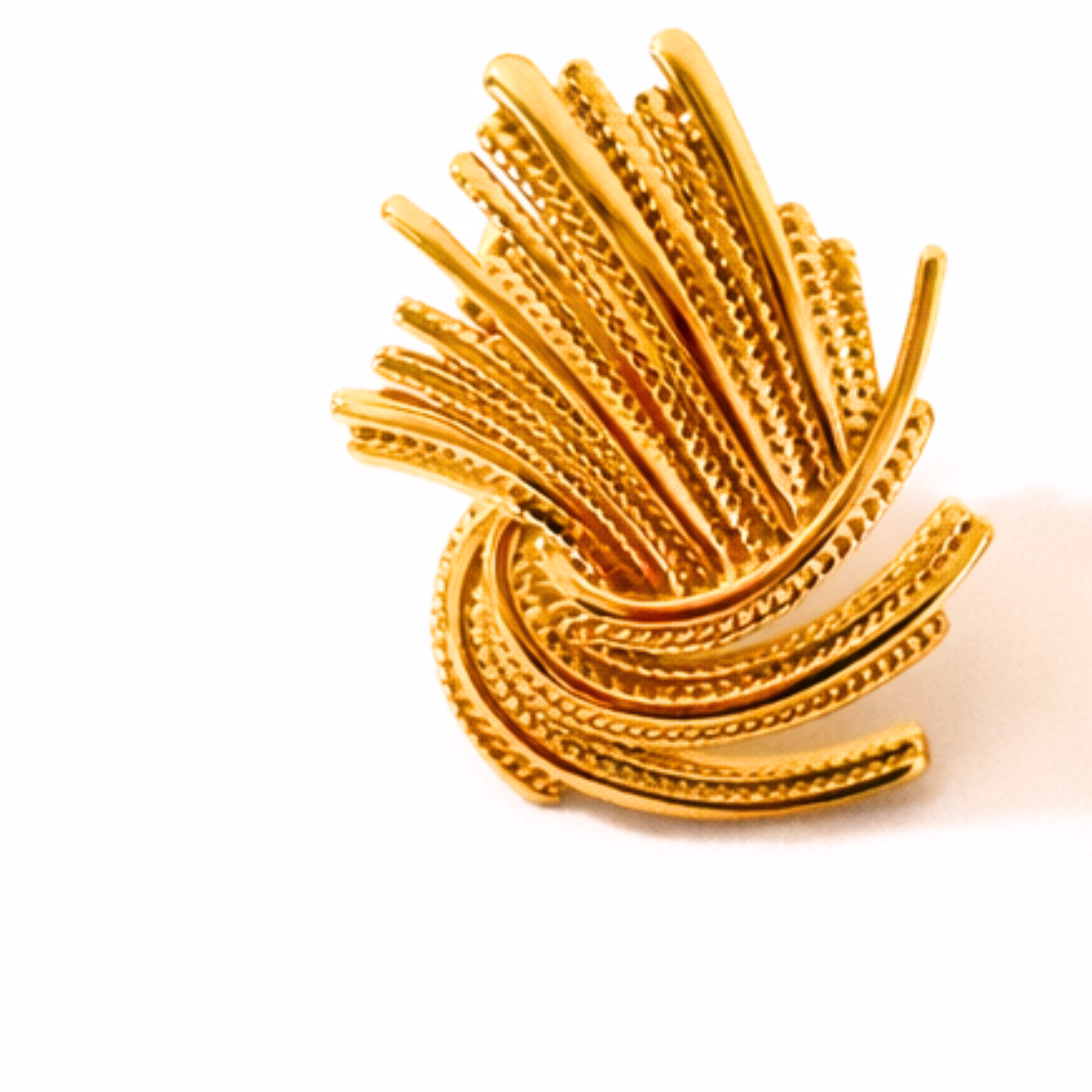 Aurelia Swirl Gold Stud Earrings Zariva